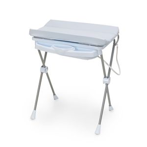 Banheira de Bebê Plástica Galzerano Classic 7045 com Trocador e Suporte Azul