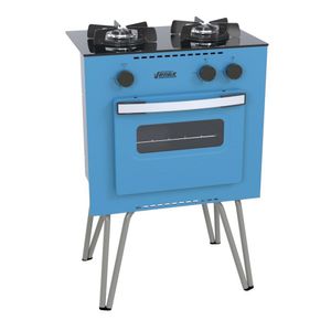 Fogão Portátil 2 Bocas Venax Mini Cook a Gás Azul