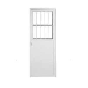 Porta Social Lambril Alumínio Branco 2.10 X 80 Lado Esquerdo – Hale