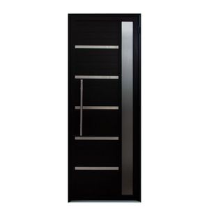 Porta Lambril Solara Com Puxador E Visor 90 X 2.10 Preta Lado Direito – Hale