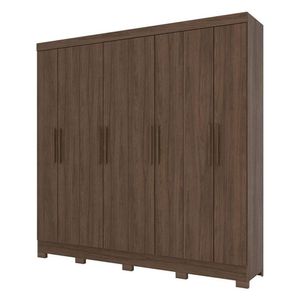 Guarda Roupa Casal B51 Castanho - Briz Móveis