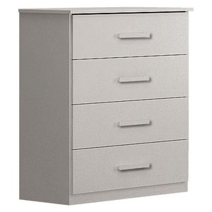 Cômoda Rubi 4 Gavetas Branco - Leifer Móveis