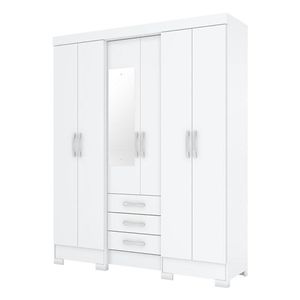 Guarda Roupa Solteiro Mentor Branco - Briz Móveis
