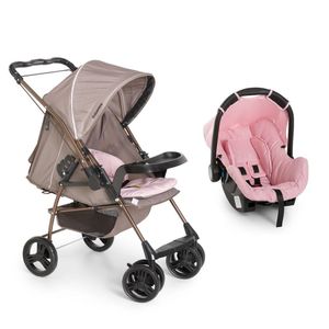 Carrinho Milano Rev Ii Travel System Cappuccino Rosa - Cappuccino E Rosa