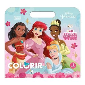 Livro Para Colorir Maleta Princesas Com Adesivos - Tilibra