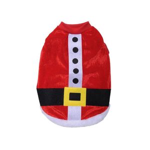 Kit 2 Roupas Pet Papai Noel Natal Vermelho E Branco 32x23cm