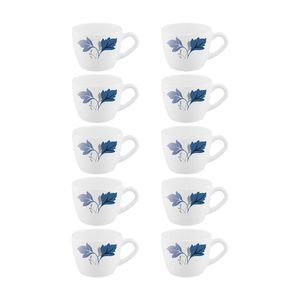 Kit 10 Xícaras Chá Vidro Ageria Decorado Em Casa Tem 220ml