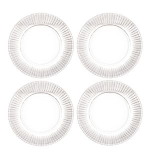 Jogo 4 Sousplats De Cristal Renaissance Lyor 31,5cm