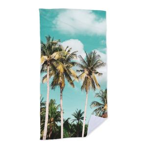 Toalha De Praia Palmeiras Nuvens