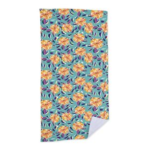 Toalha De Praia Gold Flower