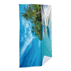 Toalha De Praia Tropical Beach Clouds