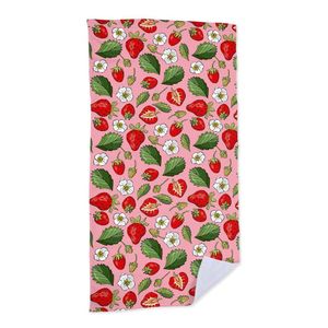 Toalha De Praia Strawberry Flower