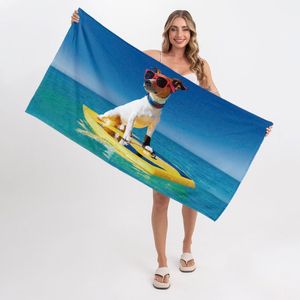 Toalha De Praia Dog Summer Surf