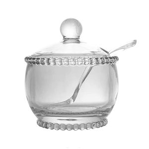 Açucareiro Cristal Transparente Com Colher Pearl Wolff 11cm