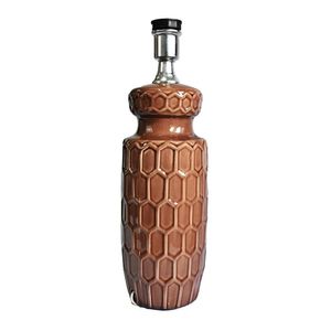 Abajur Diamond Marrom Colméia 40cm Sem Cúpula Novo Tempo