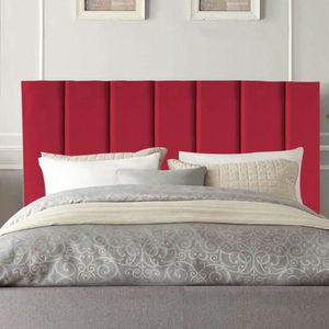 Cabeceira Estofada Cama Solteiro 100 Cm Esther Suede E Frame Cor:vermelho