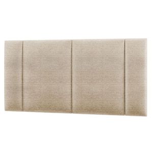 Cabeceira Estofada Cama Box Casal Com Led Moderna 140 Cm Cor:linho Bege
