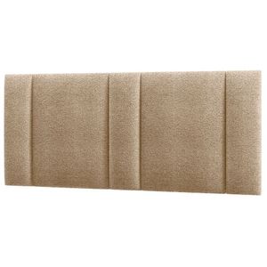 Cabeceira Estofada Cama Casal Queen Size Com Led Moderna 160 Cm Cor:buclé Bege