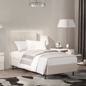 Cama Solteiro One Confort com Cabeceira Inclusa Pé Resistente bege