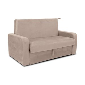Sofá-cama 140cm 2 Lugares Com Baú Multimóveis Cr45260 Bege