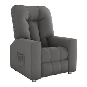 Poltrona Retrátil e Reclinável 82cm Com Tecido Suede Multimóveis Cr45261 Cinza