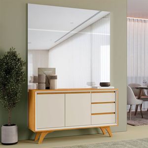Buffet Piazza 02 Portas Mavaular Naturalle Com Off White