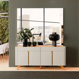 Buffet Aros 04 Portas 1720 Mavaular Off White Com Naturalle