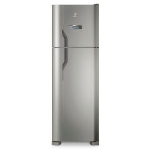 Geladeira Electrolux Frost Free 371L Turbo Congelamento Duplex Inox DFX41