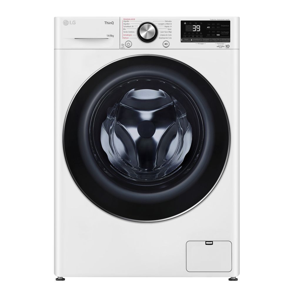 Lava e Seca Smart LG VC2 14kg Branca com Inteligência Artificial AIDD CV9014WC2