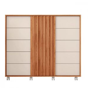 Comoda Caemun Pegasus 2 Portas 5 Gavetas Freijo/off White