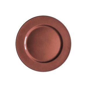 Sousplat Em Plástico Redondo Bronze Btc 33,5cm