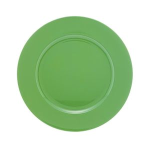 Sousplat Lugar Americano Redondo Lyor Plástico Verde 33cm