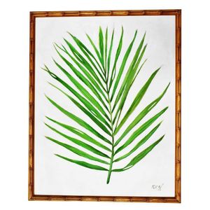 Quadro Decorativo Folhas Ramo Verde 55x43cm