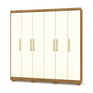 Guarda Roupa Casal 6 Portas E 6 Gavetas Recife Nature/champanhe - Pallazio