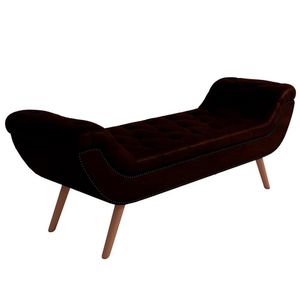 Puff Recamier Decorativo Com Tachas 160cm Santorini Couríssimo Marrom