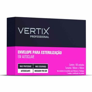 Envelope Para Esterilização Autoclave 100un 10x16cm Vertix