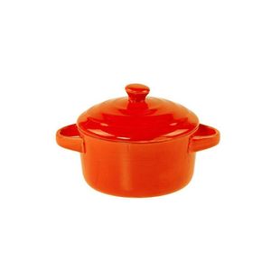 Mini Caçarola De Porcelana Farm Laranja Lyor 8x14cm