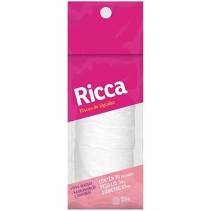 Disco De Algodão Ricca Com 70 Unidades Para Unha E Rosto