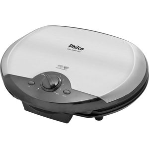 Grill E Sanduicheira Philco Jumbo Steel 1500W Cinza Com Preto 127V
