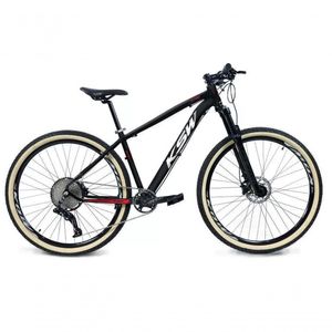 Bicicleta 29 Ksw Xlt 12v Freios Hidráulicos 1x12v Trava No Ombro Pneu Bege - Preto-vermelho-branco Tam.17