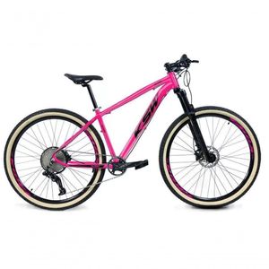 Bicicleta 29 Ksw Xlt 12v Freios Hidráulicos 1x12v Trava No Ombro Pneu Bege - Rosa Tam.17