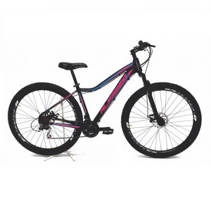 Bicicleta Aro 29 Alfameq Pandora Feminina Alumínio 21v Freio A Disco - Preto-rosa Tam.17
