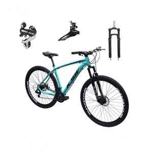 Bicicleta Aro 29 Ksw Xlt 24v Câmbio Shimano Acera K7 Garfo Trava Freio A Disco - Azul Tam.17
