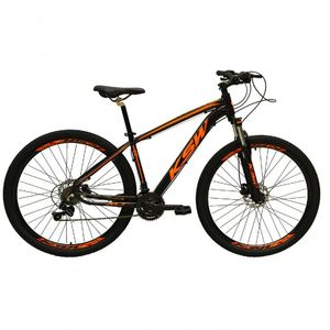 Bicicleta Aro 29 Ksw Xlt Alumínio 24v Câmbios Shimano Garfo Com Trava No Ombro - Preto-laranja Tam.19
