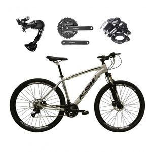 Bicicleta Aro 29 Ksw Xlt Alívio E Altus 27v Freio Hidráulico Garfo Trava - Prata Tam.17