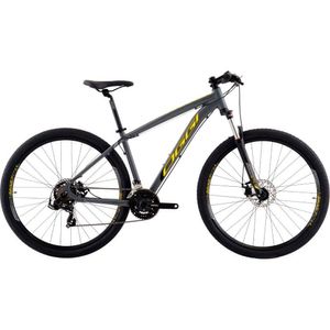 Bicicleta Aro 29 Oggi Hacker Sport 21v - Grafite/amarelo/preto Tamanho 19