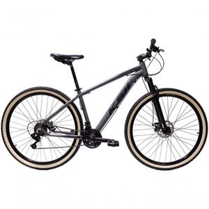 Bicicleta Aro 29 Ksw Xlt Alumínio 27v Freio Disco Mecânico Garfo Suspensão Pneu Faixa - Grafite Tam.19
