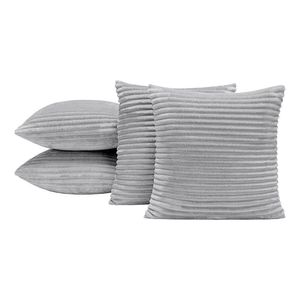 Capas De Almofadas Velvet Bariloche 60x30cm 04 Peças - Cinza