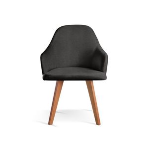 Cadeira Para Mesa De Jantar Manuela linho Preto 102