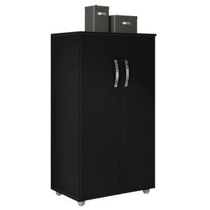 Armário Multiuso Rosana 2 Portas Preto Ajl